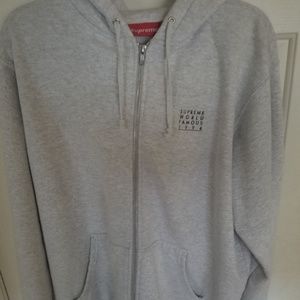 Supreme World Famous Zip Up (Ash Grey)